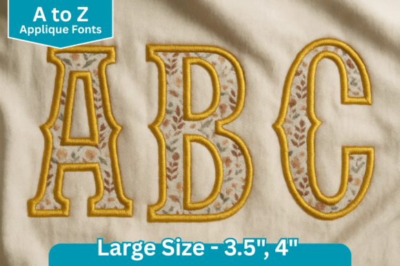 Download Vintage Serif Applique Embroidery Font - Applique embroidery Collection
