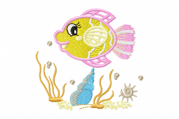 Download Fish Embroidery Design - Embroidery Collection