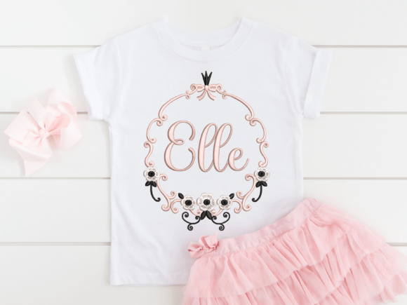Download Floral Monogram Frame Machine Embroidery - Embroidery Collection