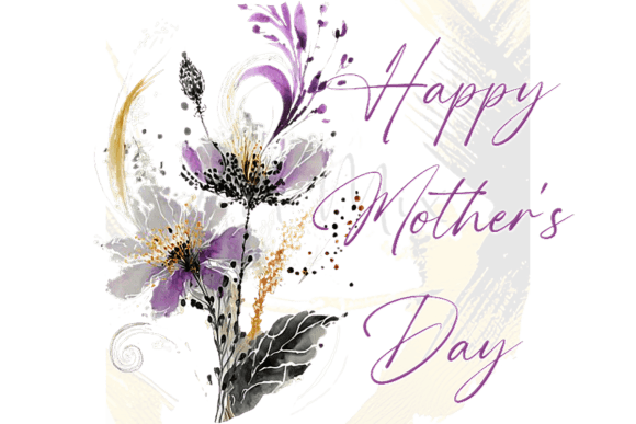 Download Happy Mother's Day Purple Flowers Png - Flowers Collection