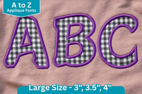 Download Joyful Curve Applique Embroidery Font - Applique embroidery Collection