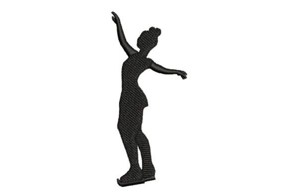 Download Ice Skater Silhouette Embroidery Design - Embroidery Collection