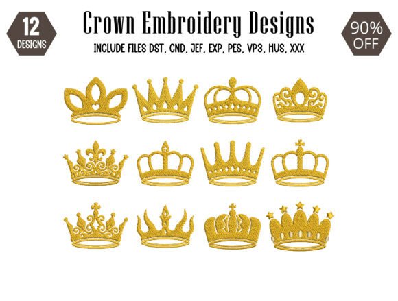 Download Royal Crown Embroidery Design - Embroidery Collection