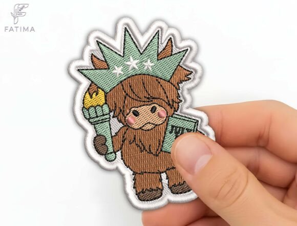 Download Highland Cow Patch Embroidery Design - Premium Bundle
