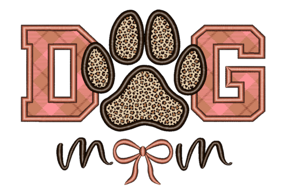 Download Dog Mom Applique Embroidery Design - Applique embroidery Collection