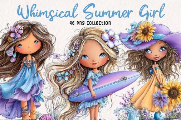 Download Whimsical Summer Girl Clipart - Girl Collection