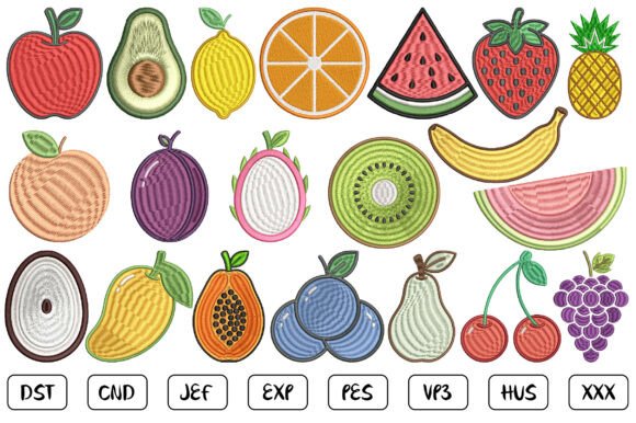 Download Mini Fruits Machine Embroidery Design - Embroidery Collection