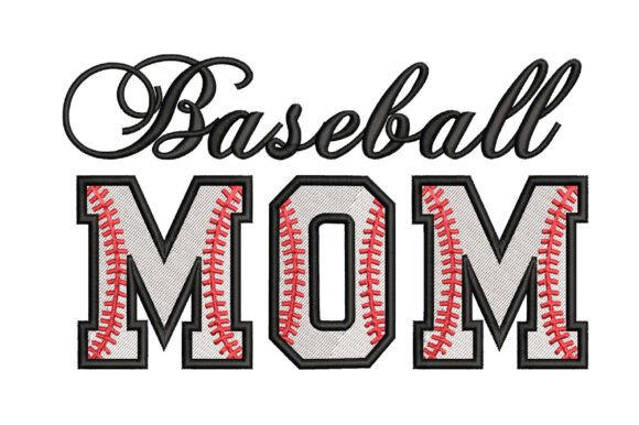 Download Baseball Mom Embroidery Design - Embroidery Collection
