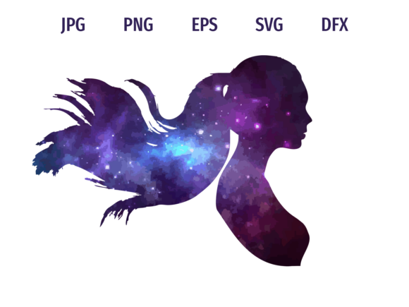 Download Galaxy Girl Face Silhouette - Girl Collection