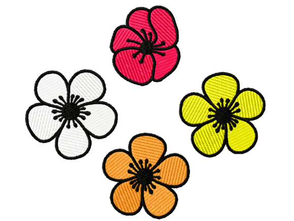 Download Colorful Flower Embroidery Designs - Embroidery Collection
