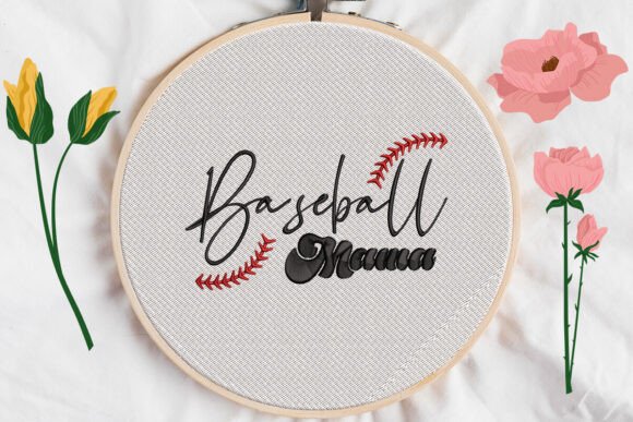 Download Baseball Mama Embroidery - Embroidery Collection