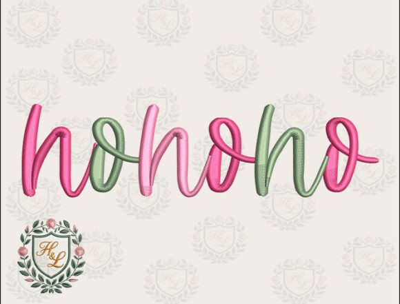 Download Pink Ho Ho Ho Christmas Embroidery Files - Embroidery Collection