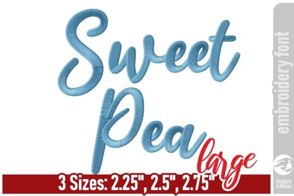 Download Sweet Pea Script Embroidery Font - Large - Embroidery Collection
