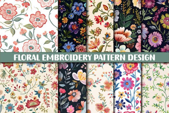 Download Floral Embroidery Pattern Design - Embroidery Collection