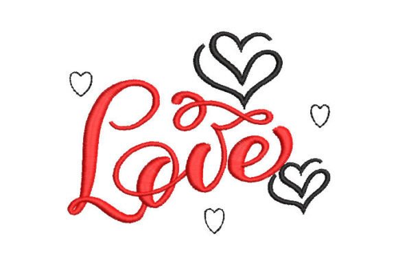 Download Letter Love with Heart Embroidery Design - Embroidery Collection