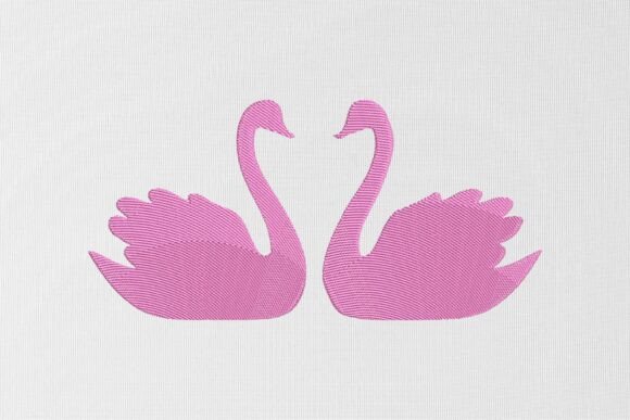 Download Swans Love Embroidery Design - Embroidery Collection