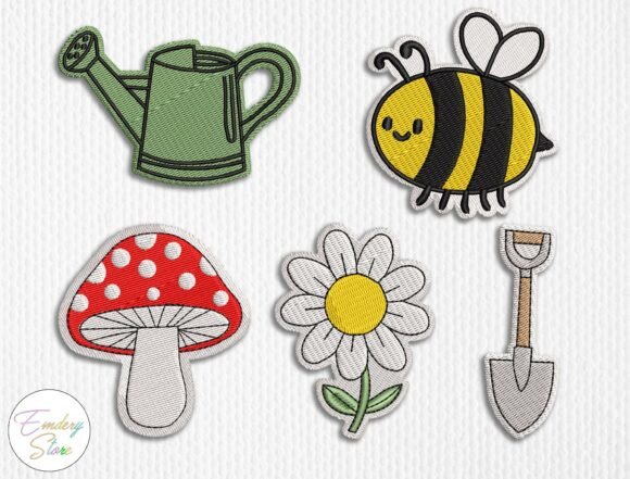 Download Garden Spring Embroidery Patch Set - Embroidery Collection