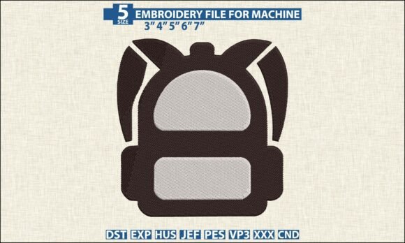 Download Backpack DST PES Embroidery Pattern File - Embroidery Collection