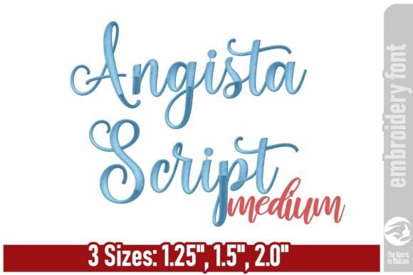 Download Angista Script Medium Embroidery Font - Embroidery Collection