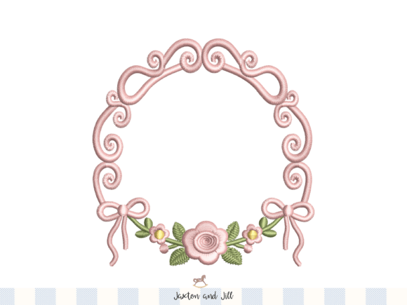 Download Rose Embroidery Frame Design Monogram - Embroidery Collection
