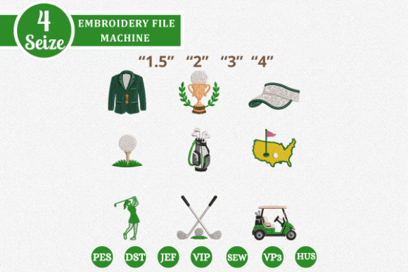 Download Mini Golf Embroidery Set - Embroidery Collection