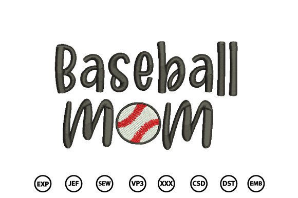 Download Baseball Mom Embroidery Design - Embroidery Collection