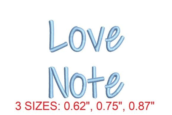 Download Love Note Embroidery Font - Embroidery Collection