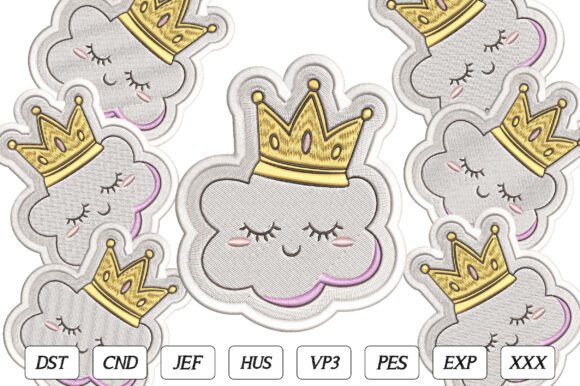 Download Princess Cloud Embroidery Design - Embroidery Collection
