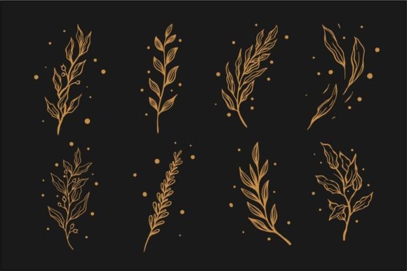 Download Set of Vector Leaves Brunch - Vector Collection