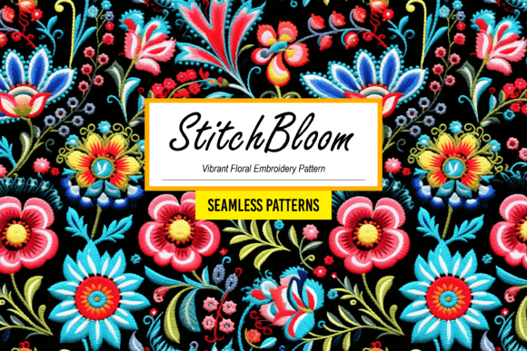 Download StitchBloom - Floral Embroidery Pattern - Embroidery Collection