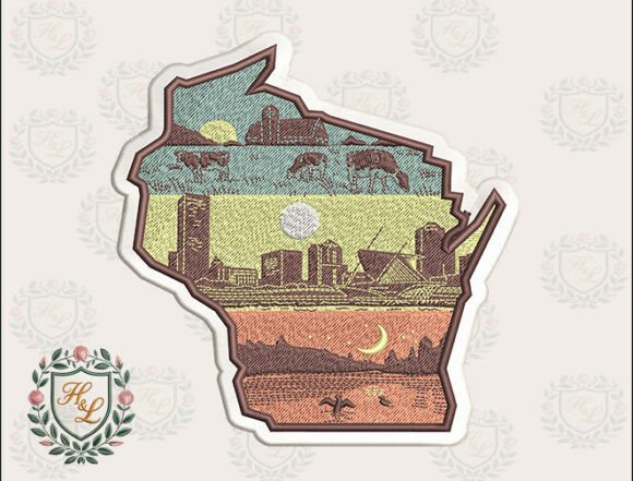 Download Layers of Wisconsin Embroidery Files - Embroidery Collection