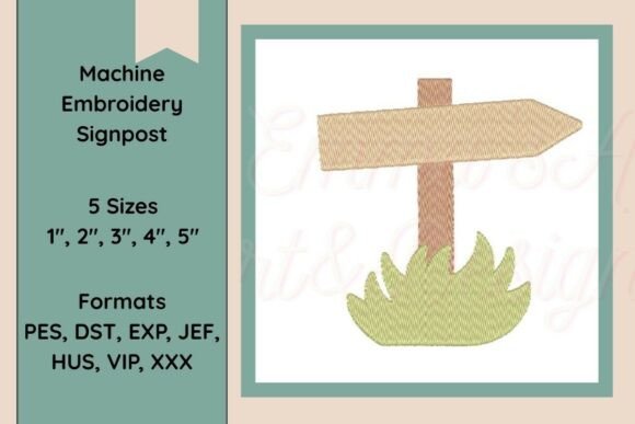 Download Machine Embroidery Signpost Design - Embroidery Collection