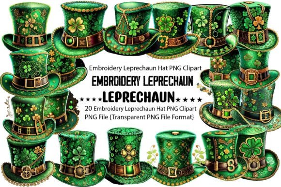 Download Embroidery Leprechaun Hat PNG Bundle - Embroidery Collection