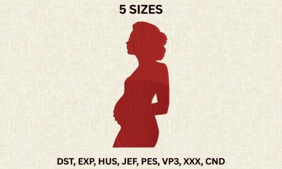 Download Mom Holding Bump Embroidery File - Embroidery Collection