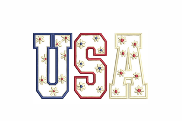 Download USA Applique Embroidery Design - Applique embroidery Collection