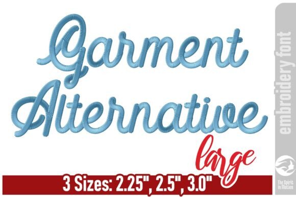 Download Garment Alternative Embroidery Font - L - Embroidery Collection