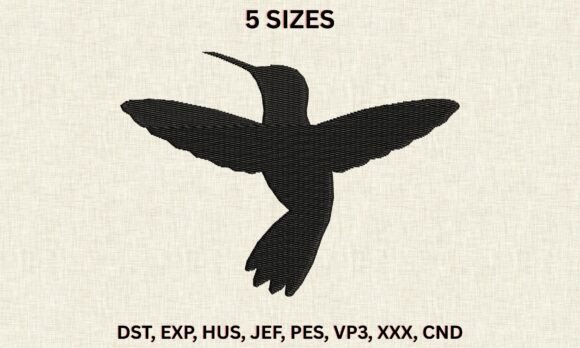 Download Hummingbird Bird DST PES Embroidery File - Embroidery Collection