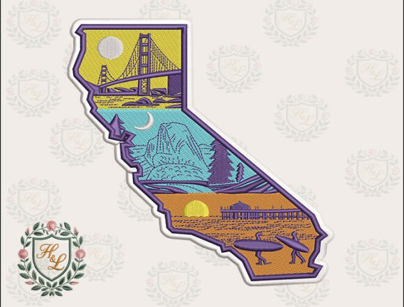 Download Layers of California Embroidery Files - Embroidery Collection