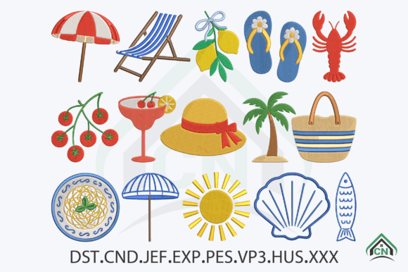 Download Italian Summer Mini Embroidery Designs - Embroidery Collection