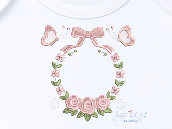 Download Wreath Heirloom-style Floral Embroidery - Embroidery Collection