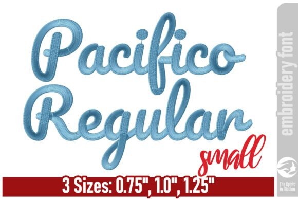 Download Pacifico Regular Embroidery Font - S - Embroidery Collection