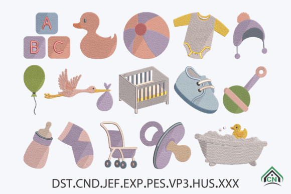 Download Baby Nursery Embroidery Design Bundle - Baby Collection