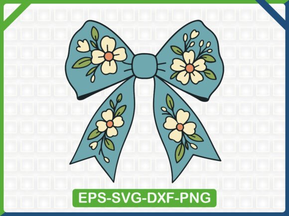Download Floral Ribbon Bow Embroidery SVG Design - Embroidery Collection