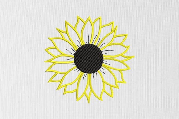 Download Sunflower Embroidery Design - Embroidery Collection