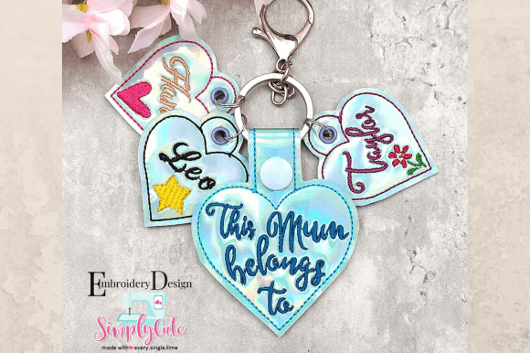 Download Personalize Mum Embroidery ITH Snap Tab - Embroidery Collection