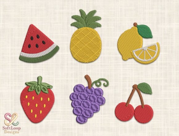 Download Cute Fruit Embroidery Design Bundle - Embroidery Collection