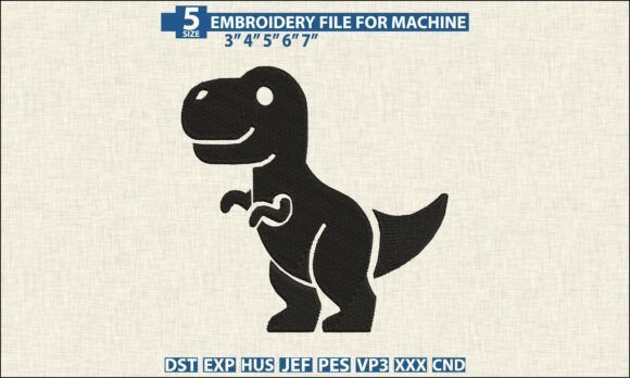 Download Dinosaur Pattern DST PES Embroidery File - Embroidery Collection