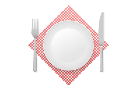 Download Dinner Plate, Knife and Fork. Vector - Vector Collection