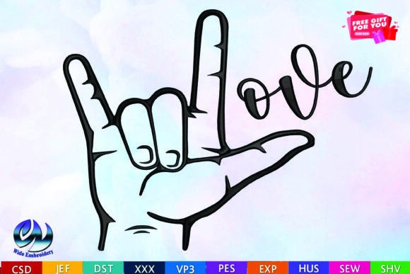 Download Love Embroidery Design - Embroidery Collection