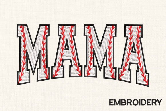 Download Baseball Mama Embroidery, Mother's Day - Embroidery Collection